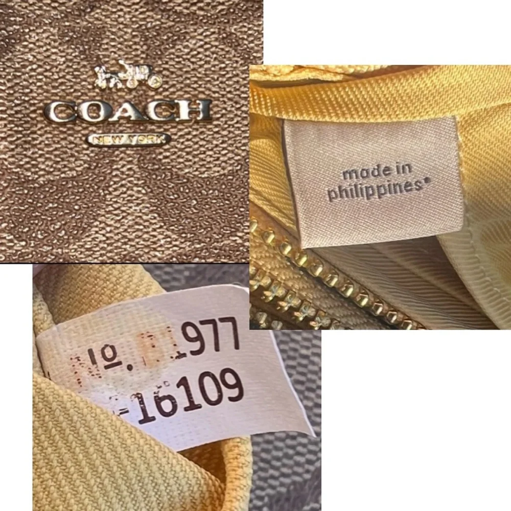 - Coach Double Sided Yellow Leather Wristlet! EUC!!